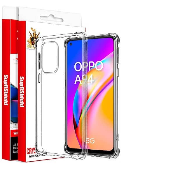 For Oppo A94 5G SupRShield Clear Case Shockproof Heavy Duty Tough Soft Gel Transparent Air Cushion Phone Back Cover For Oppo A94 5G SupRShield Clear Case Shockproof Heavy Duty Tough Soft Gel Transparent Air Cushion Phone Back Cover